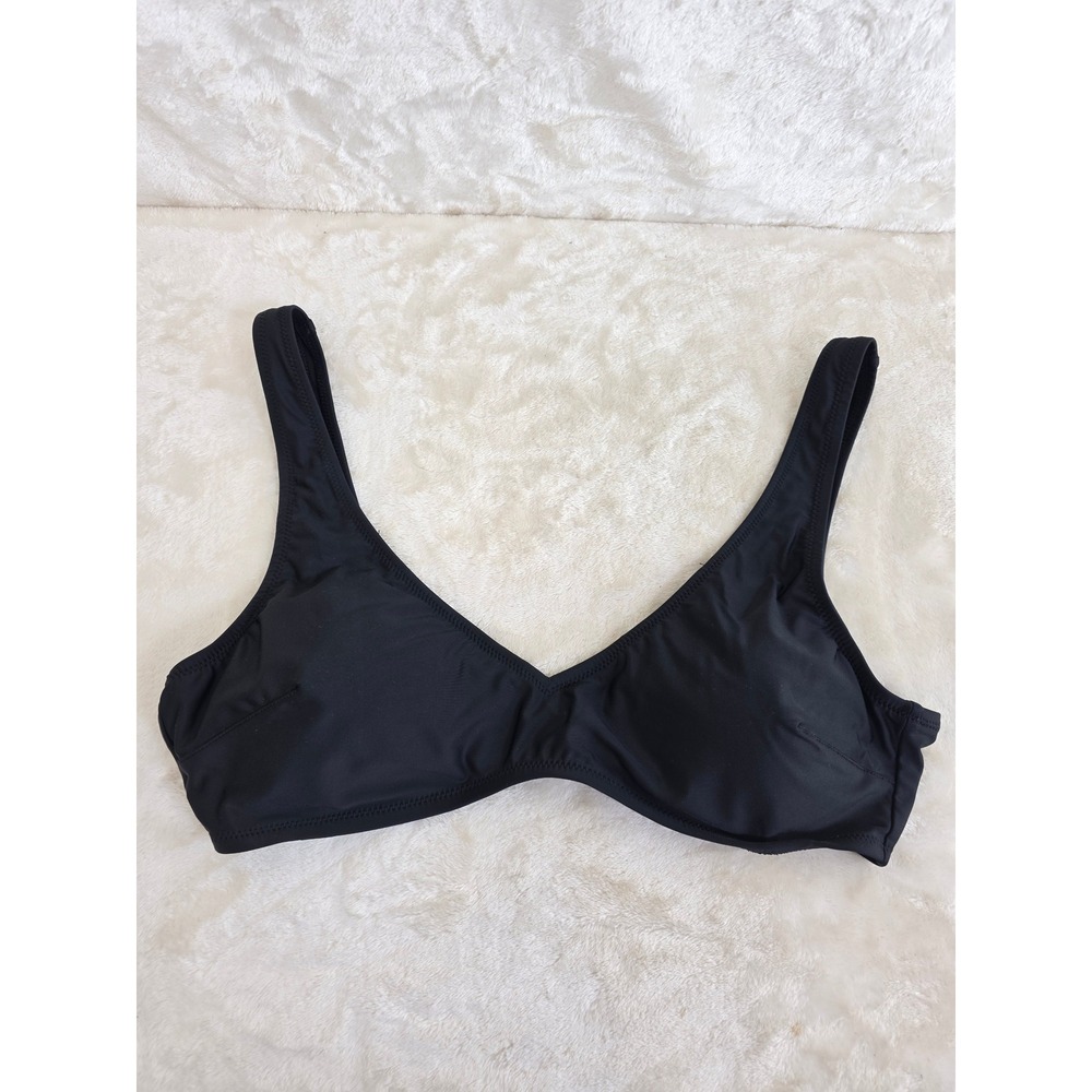 Aerie Real Good Scoop Neck Bikini Top Black XL 075-0753-3132 New